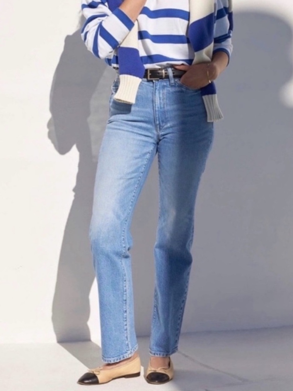 AYR The Lala High Rise Straight Leg Denim Jeans Size 30S